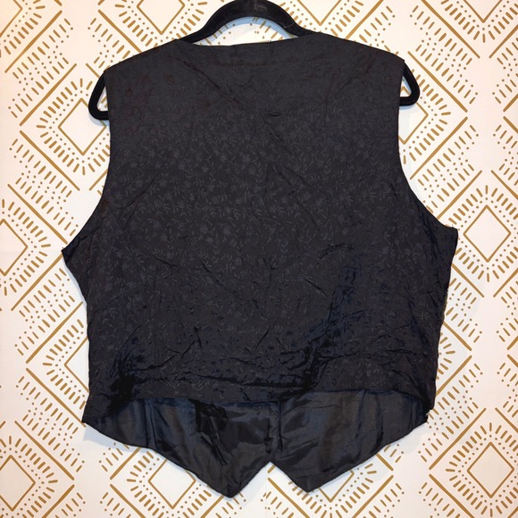 Vintage Vest Women L Forest Green Velvet Tapestry Ornate Button Renfaire Cottage - Picture 4 of 9